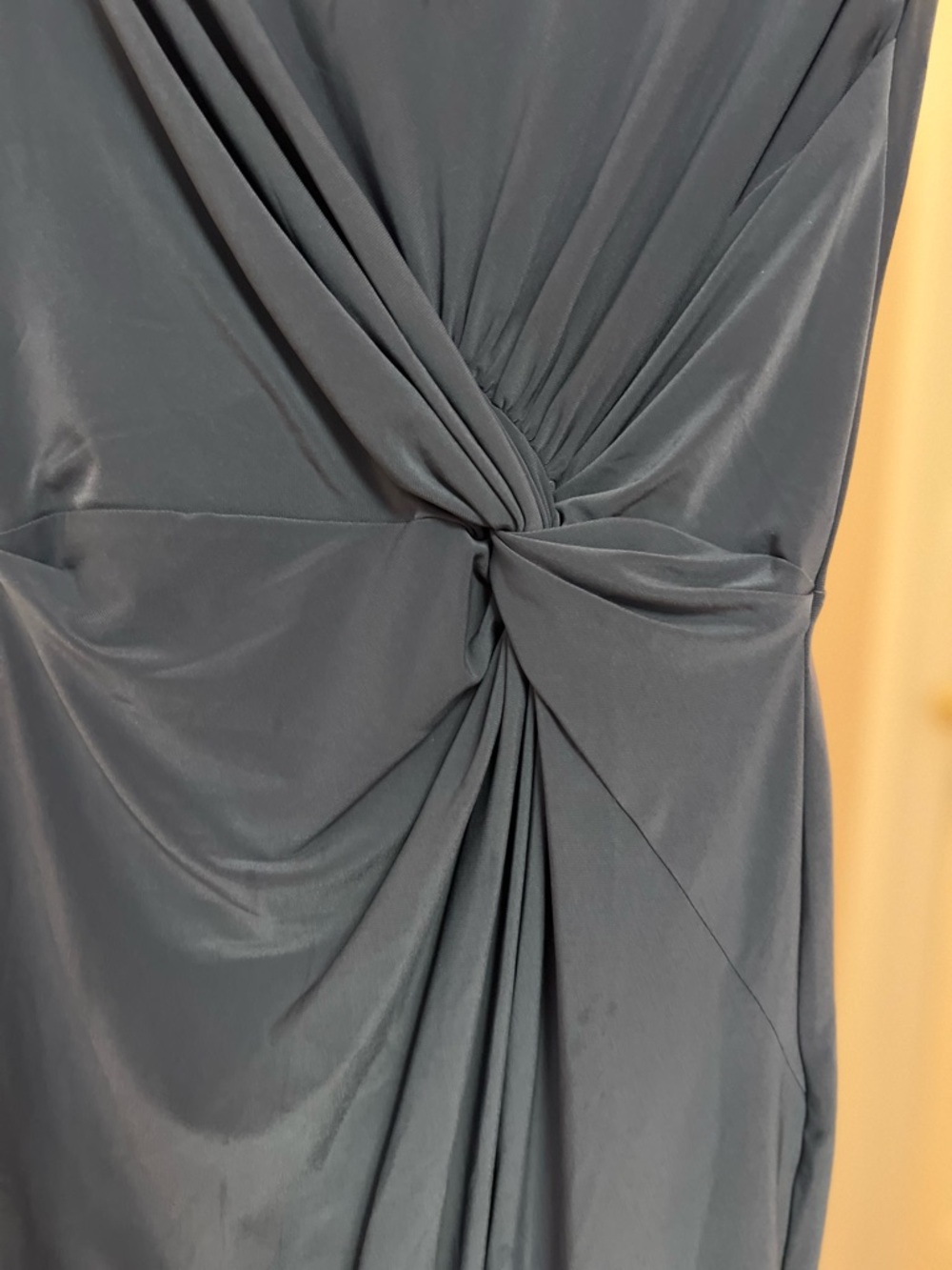Ralph Lauren Slate-Blue Twist-Front Midi Dress (Graduation) - Picture 3 of 6